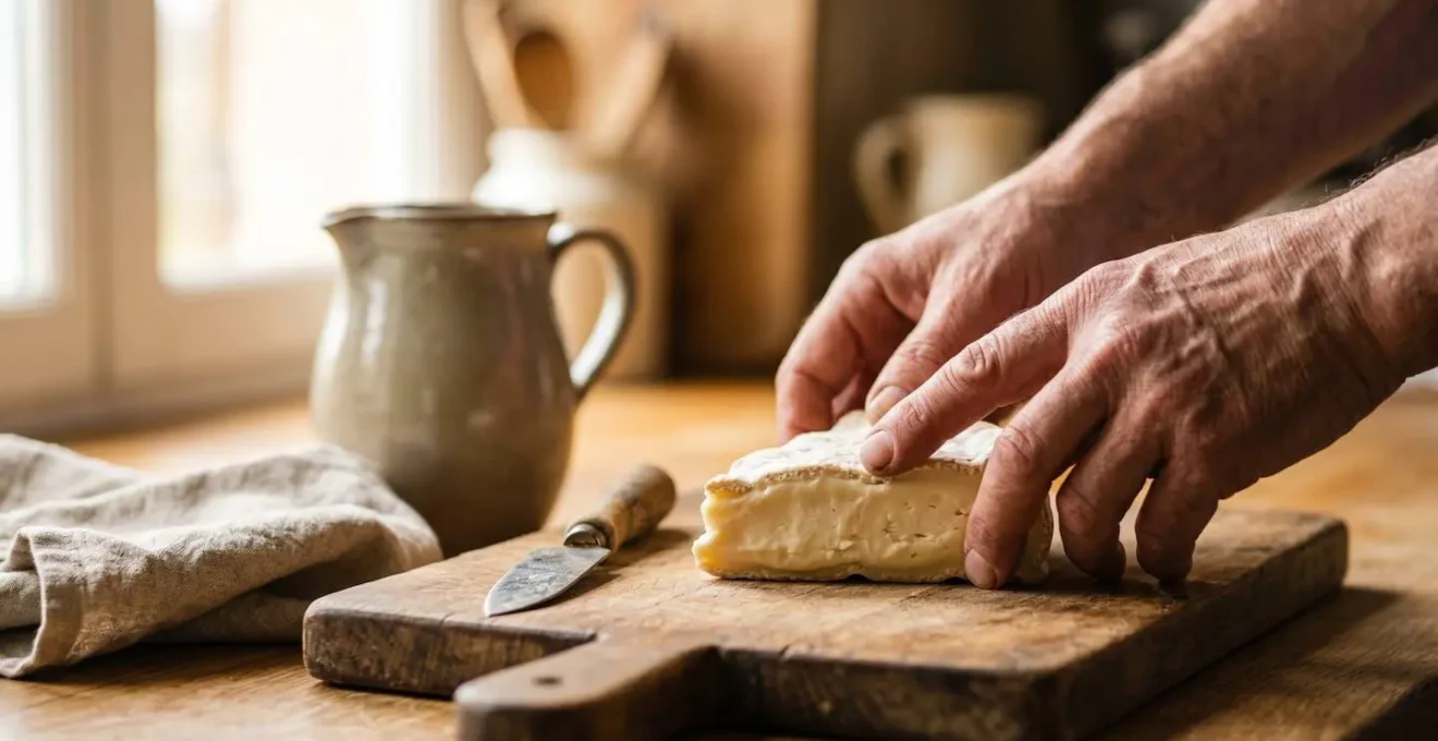 Préparation d'une dégustation de fromages normands avec accords cidre dans une ambiance conviviale